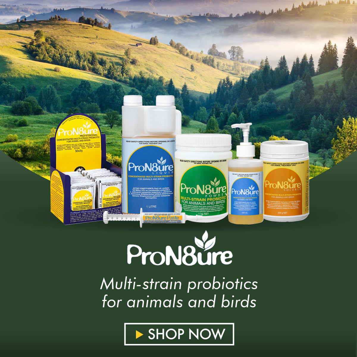 ProN8ure (formerly Protexin) Probiotic Supplements for Animals & Birds