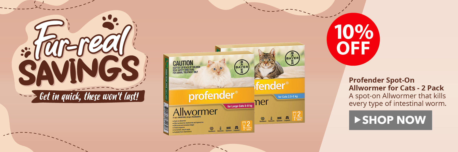 Profender All Wormer for Cats ON SALE NOW