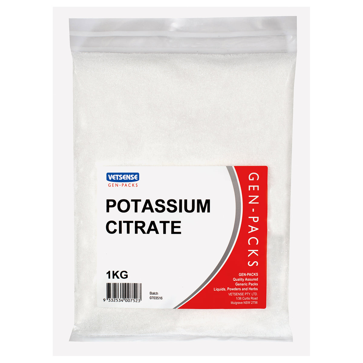 Vetsense Gen Packs Potassium Citrate