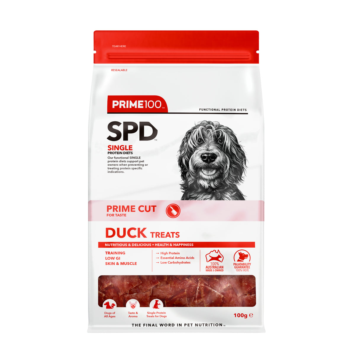 Prime100 SPD Prime Cut Duck Treats 100g