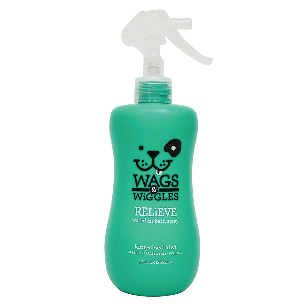 Wags &amp; Wiggles Relieve Waterless Bath Spray for Dogs - Kiwi 355mL