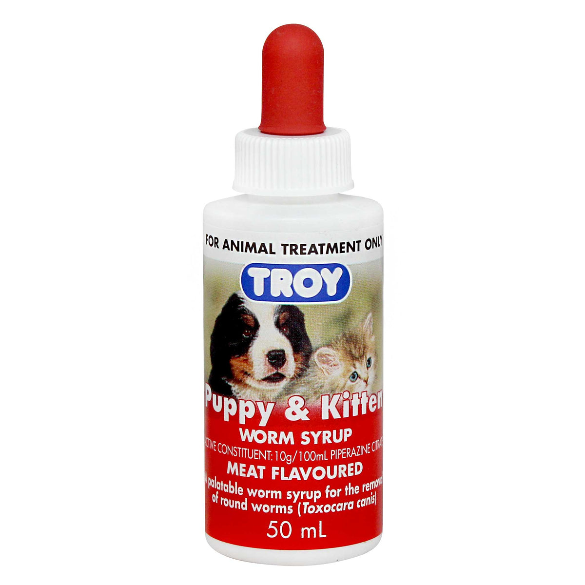 Troy Puppy and Kitten Worm Syrup 50mL