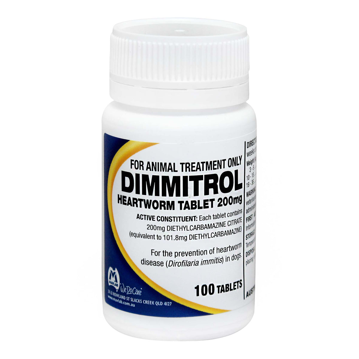 Dimmitrol Heartworm Tablets