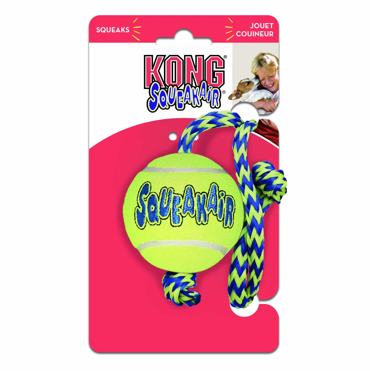 Kong SqueakAir Ball With Rope