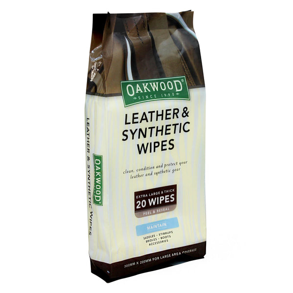 Oakwood Leather & Synthetic Wipes 20's vetnpet DIRECT