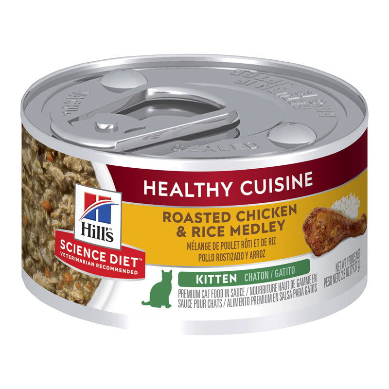 Hill&#39;s Science Diet Kitten Roasted Chicken &amp; Rice Medley 79g x 24