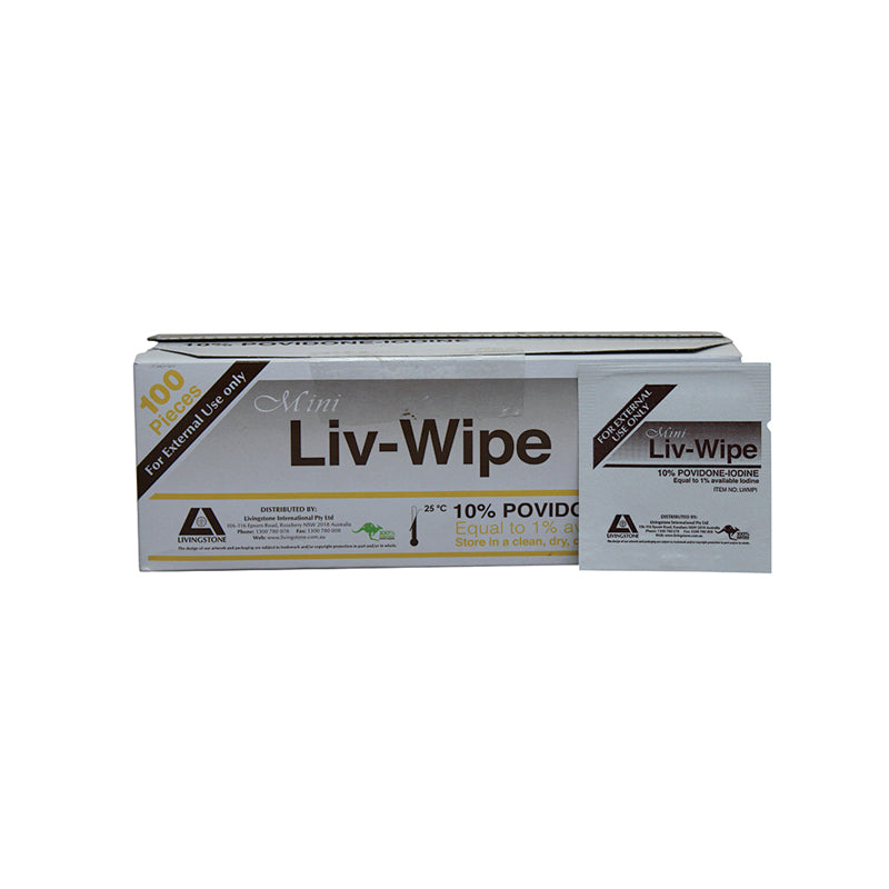 Mini Liv-Wipe - Povidone-Iodine Wipes