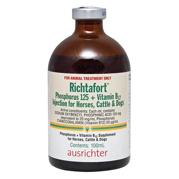 Richtafort Phosphorous 125 +Vit B12 Injection 100mL Richtafort Phosphorous 125 +Vit B12 Injection 100mL