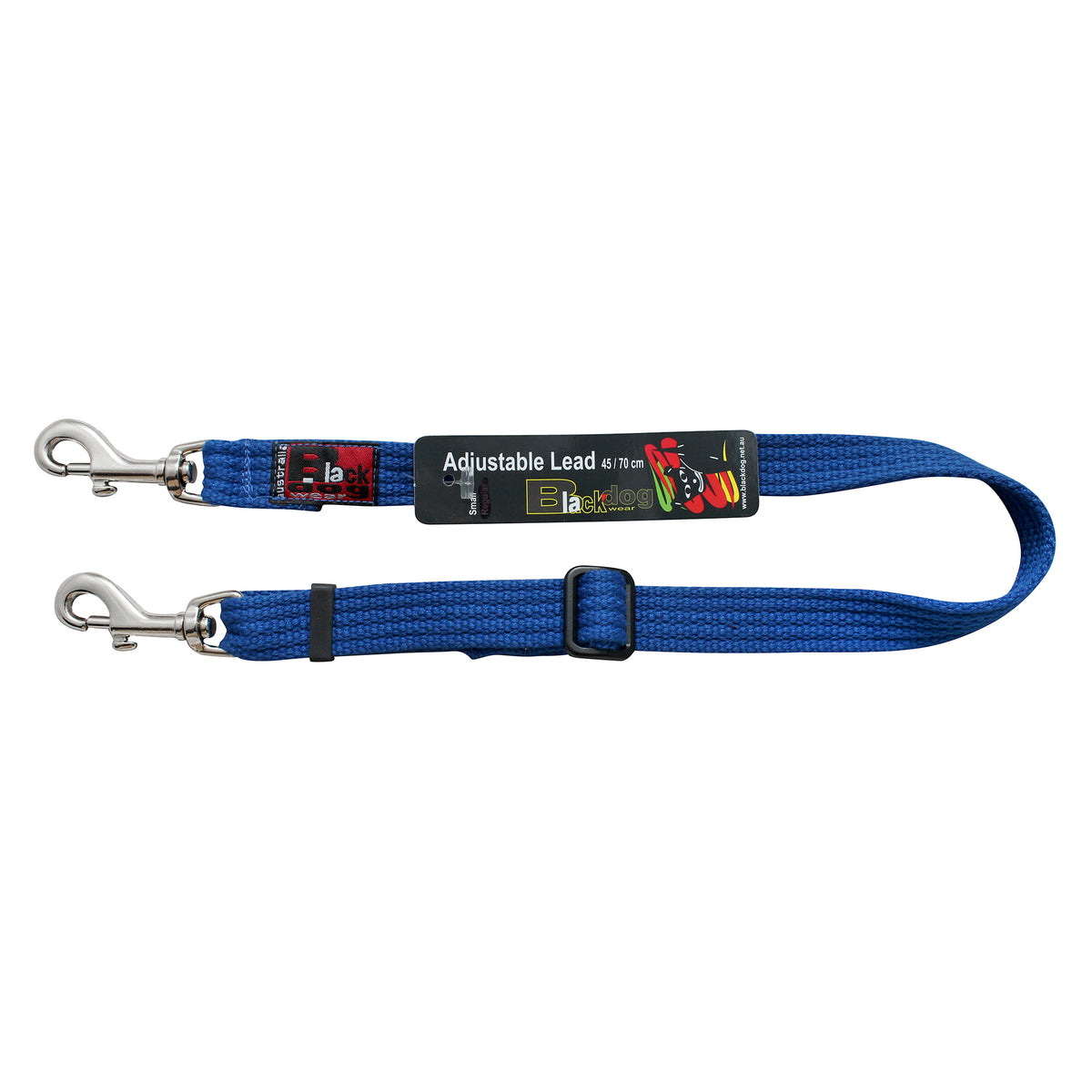 Black Dog Wear Double Ended /Double Snap Adjustable Lead - Small