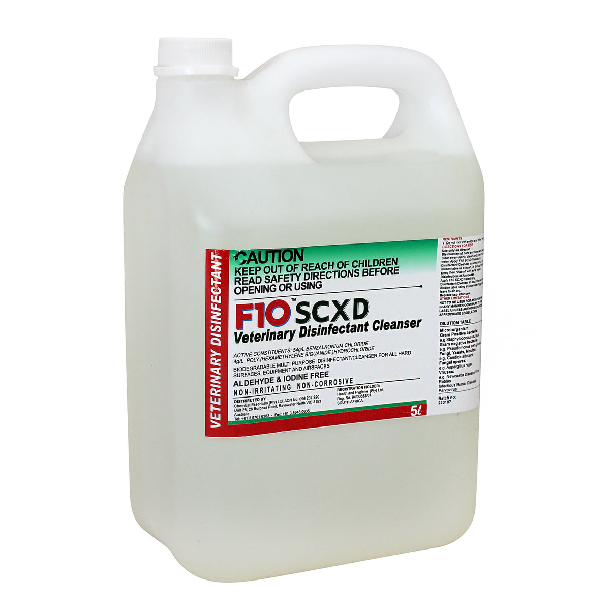 F10 SCXD Veterinary Disinfectant Cleanser