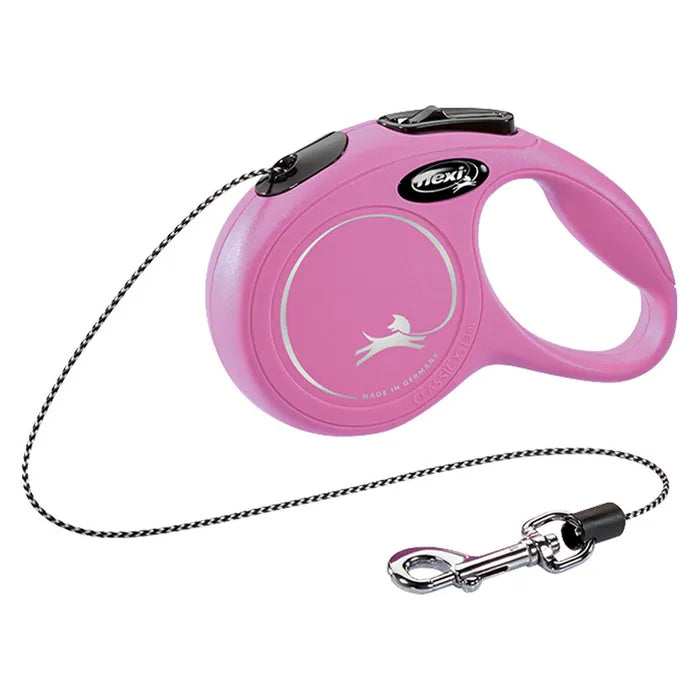 Flexi Classic Cord Retractable Leash for Cats, Little Dogs and Small Animals - 3 metres