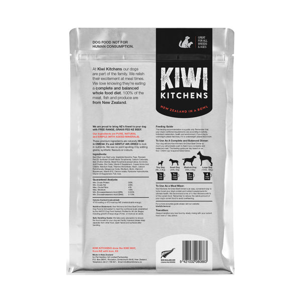 Kiwi Kitchens Air Dried Beef Dinner Dry Dog Food vetnpet DIRECT