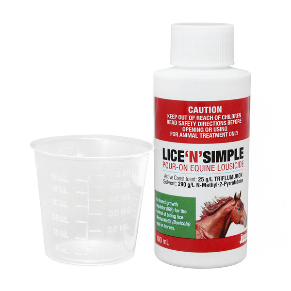 Lice'N'Simple Pour On Equine Lousicide vetnpet DIRECT
