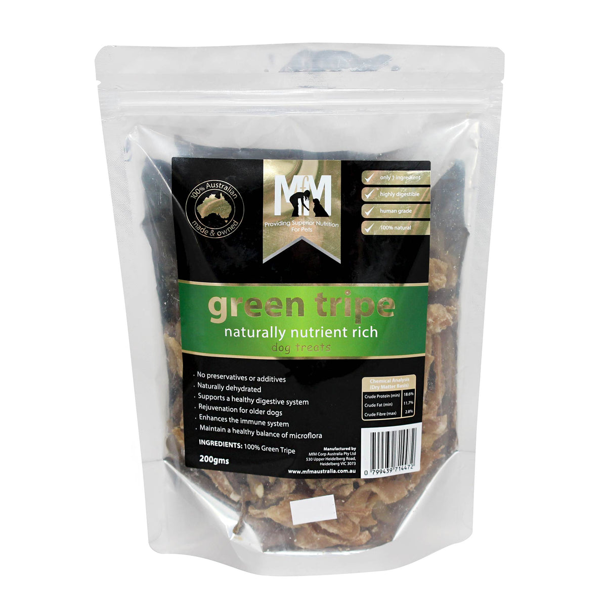 Meals for Mutts Green Tripe Dog Treats 200g