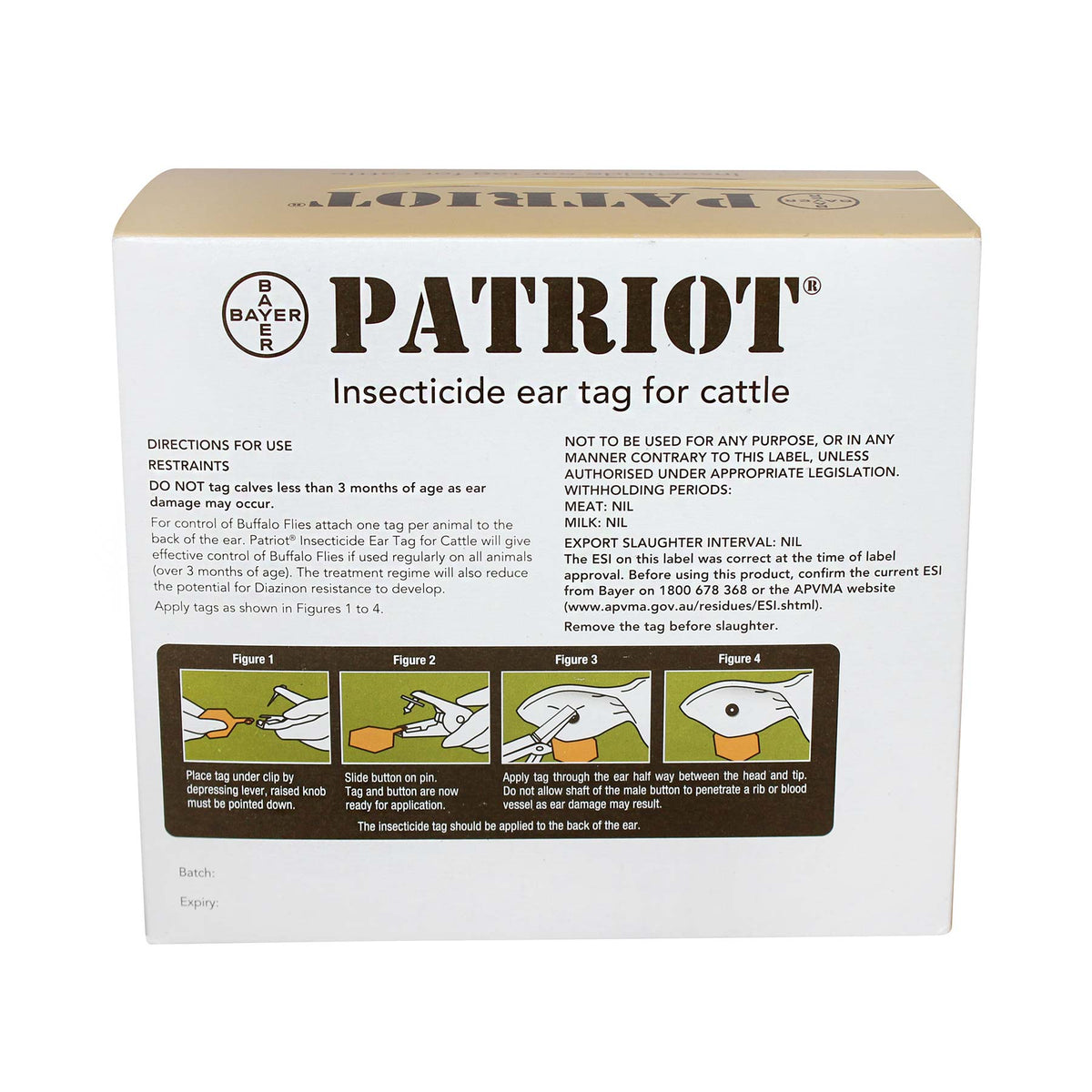 Patriot Insecticide Cattle Ear Tags 50&#39;s