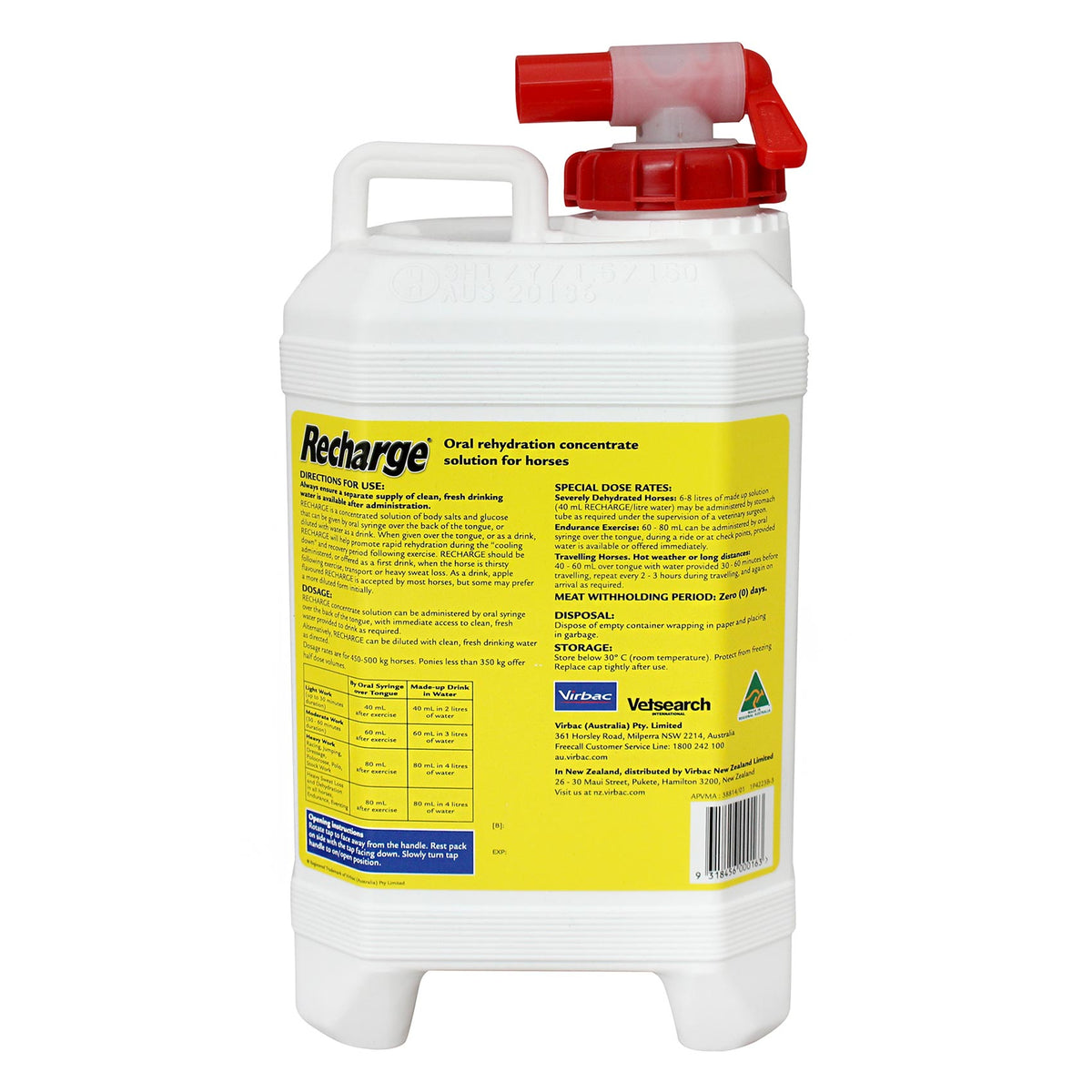 Recharge Electrolyte Liquid for Horses