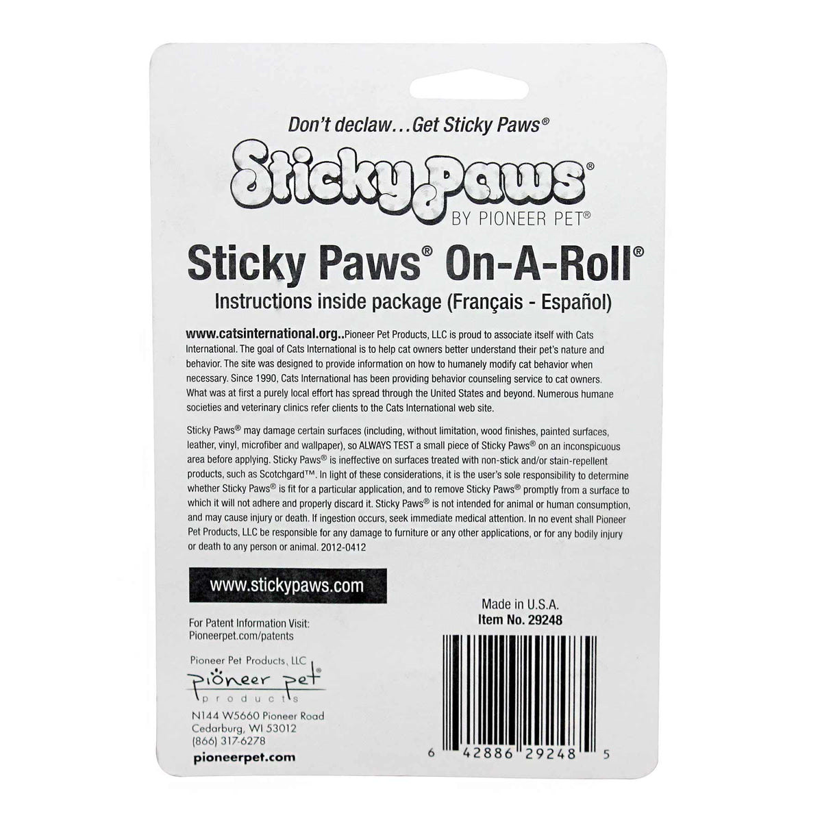 Sticky Paws Cat Scratching Deterrent