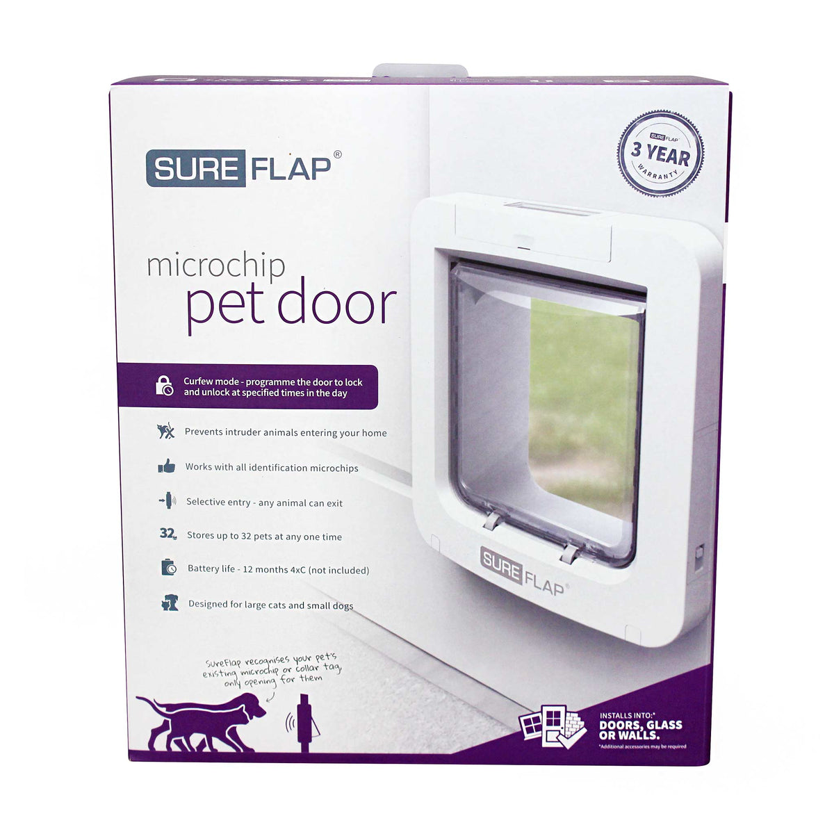 SureFlap Microchip Pet Door for Large Cats &amp; Small Dogs
