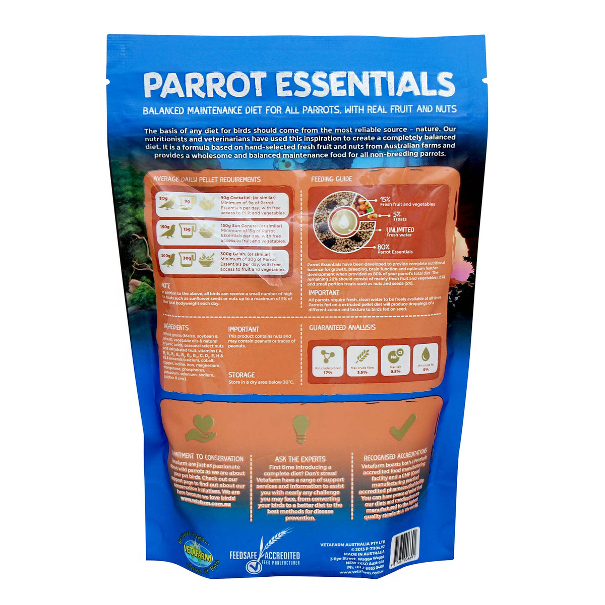 Vetafarm Parrot Essentials Maintenance Formula Pellets