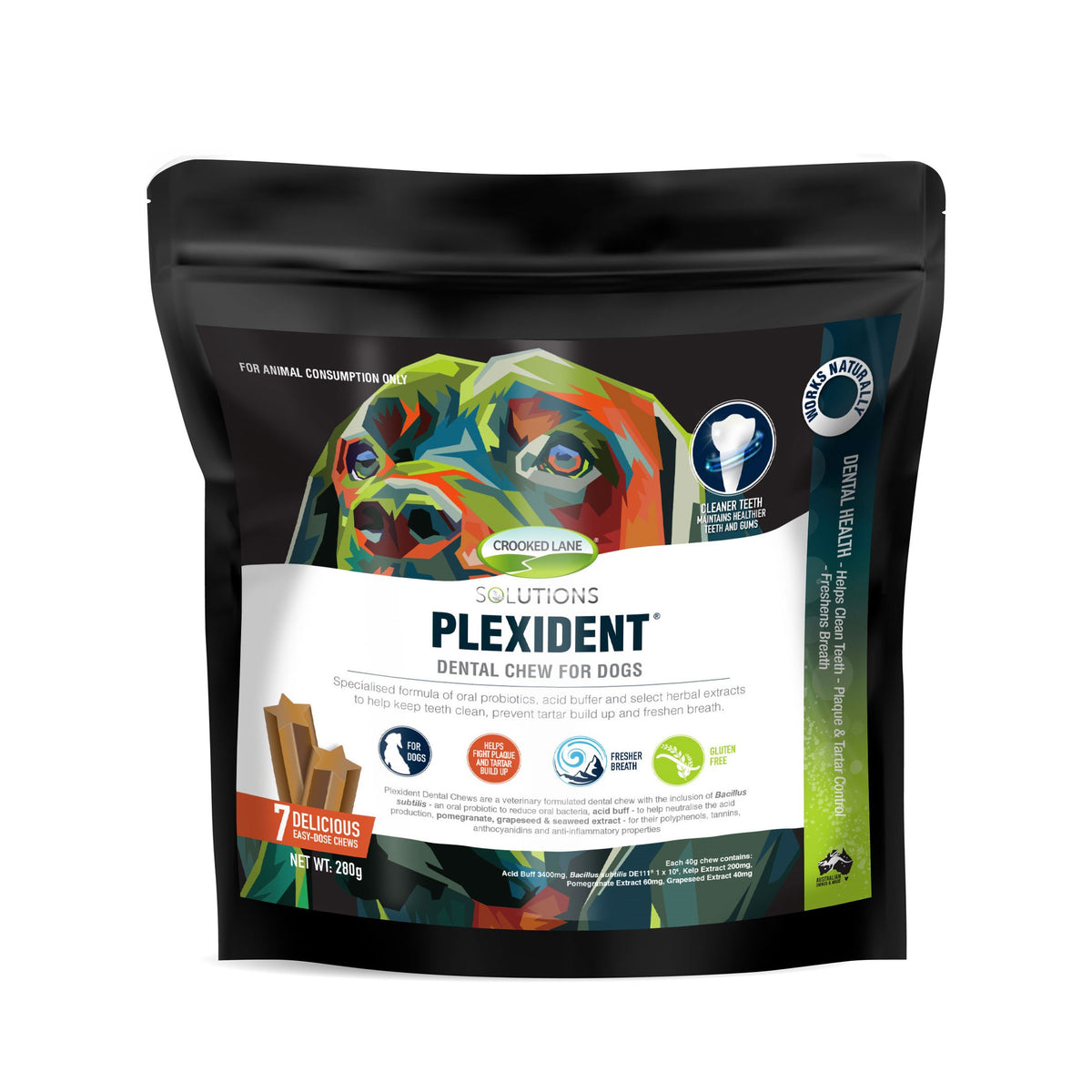 Crooked Lane Plexident Dental Chew for Dogs