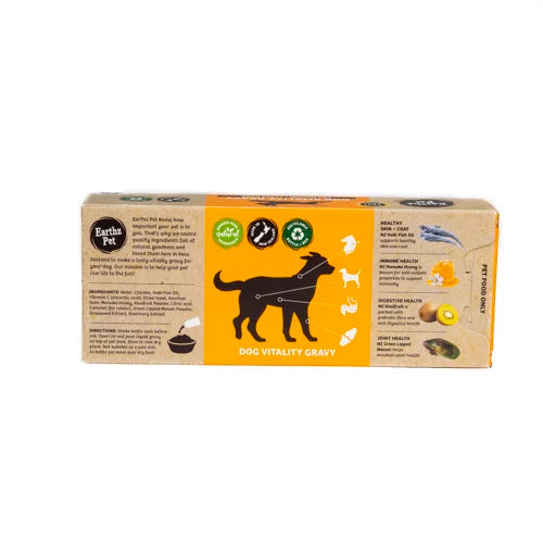 Earthz Pet Free Range Chicken Dog Vitality Gravy - Medium/Large Dog (5x55mL Pack)