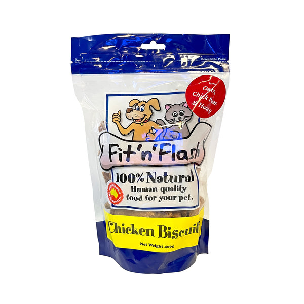 Fit'n'Flash Chicken Biscuits 400g vetnpet DIRECT