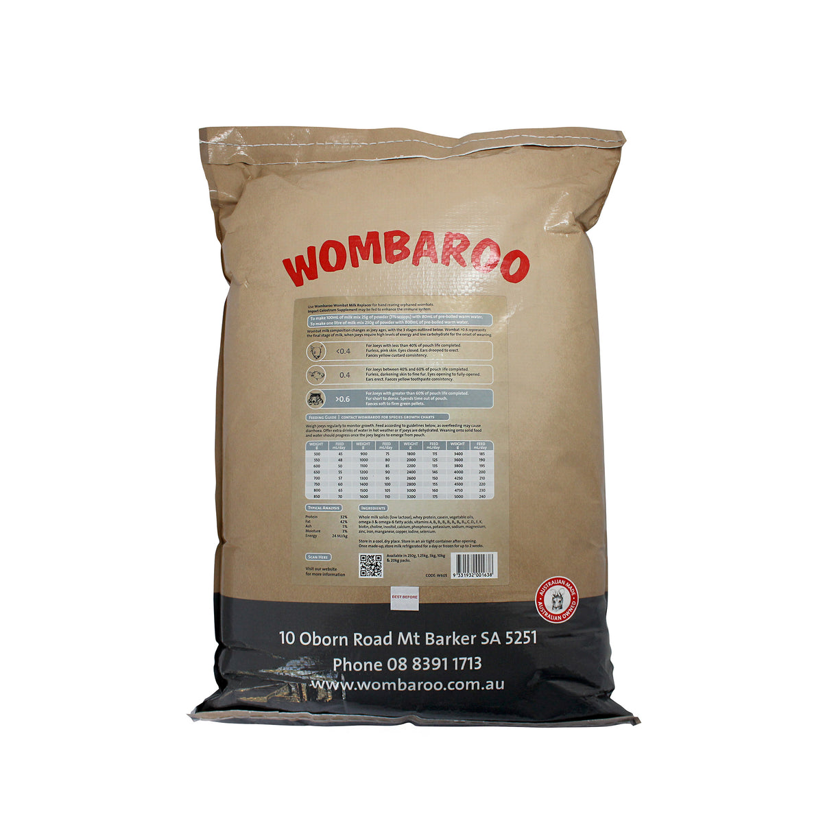 Wombaroo Wombat Milk Replacer &gt;0.6