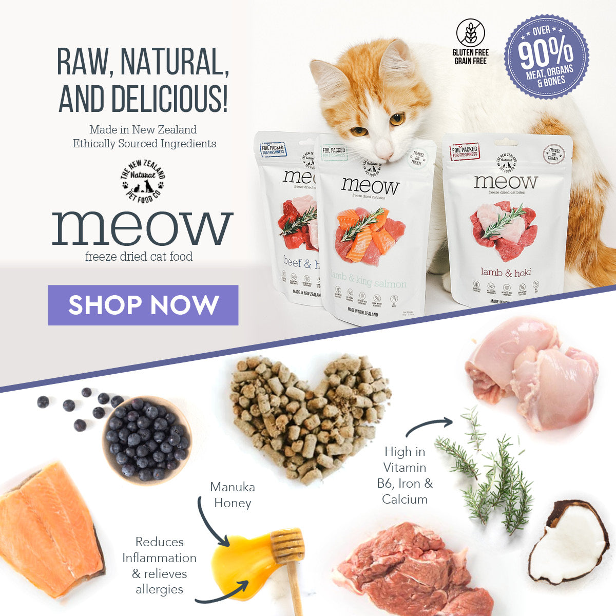 Meow Freeze Dried Cat Food & Treats