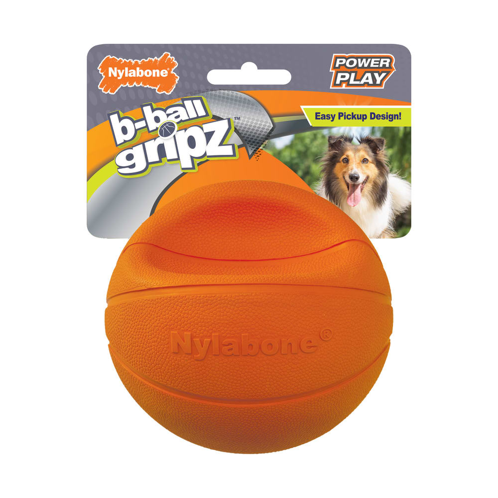 Nylabone Power Play Dog Basket Ball B-Ball Gripz