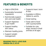 Natural Animal Solutions Omega 3, 6 & 9 Oil for Dogs and Horses