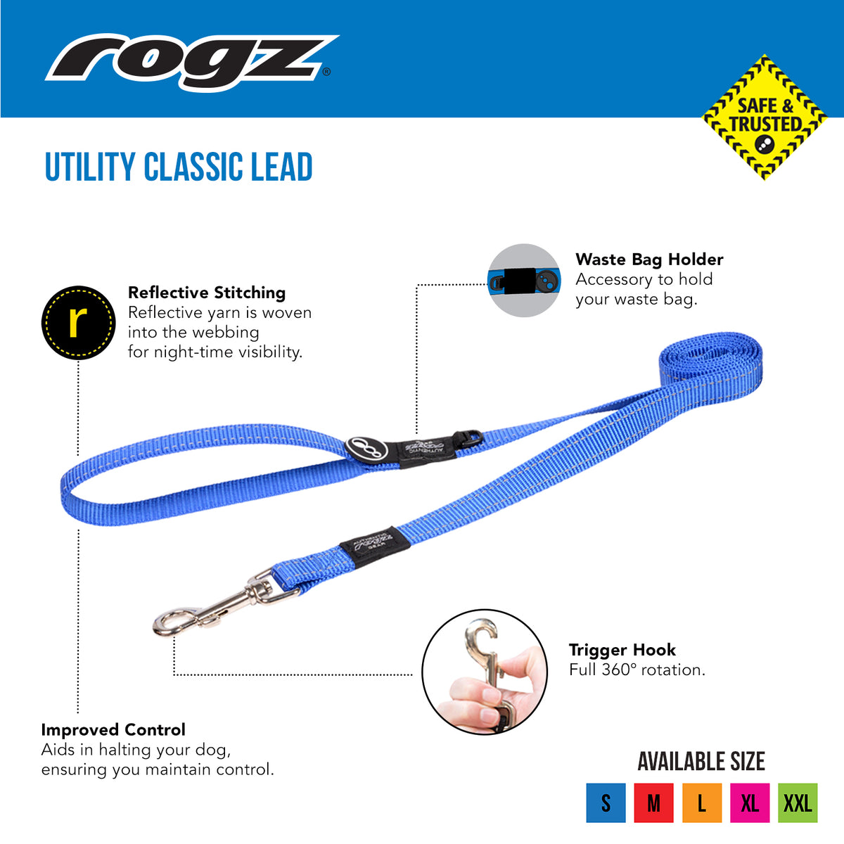 Rogz Utility Classic Fixed Length Lead