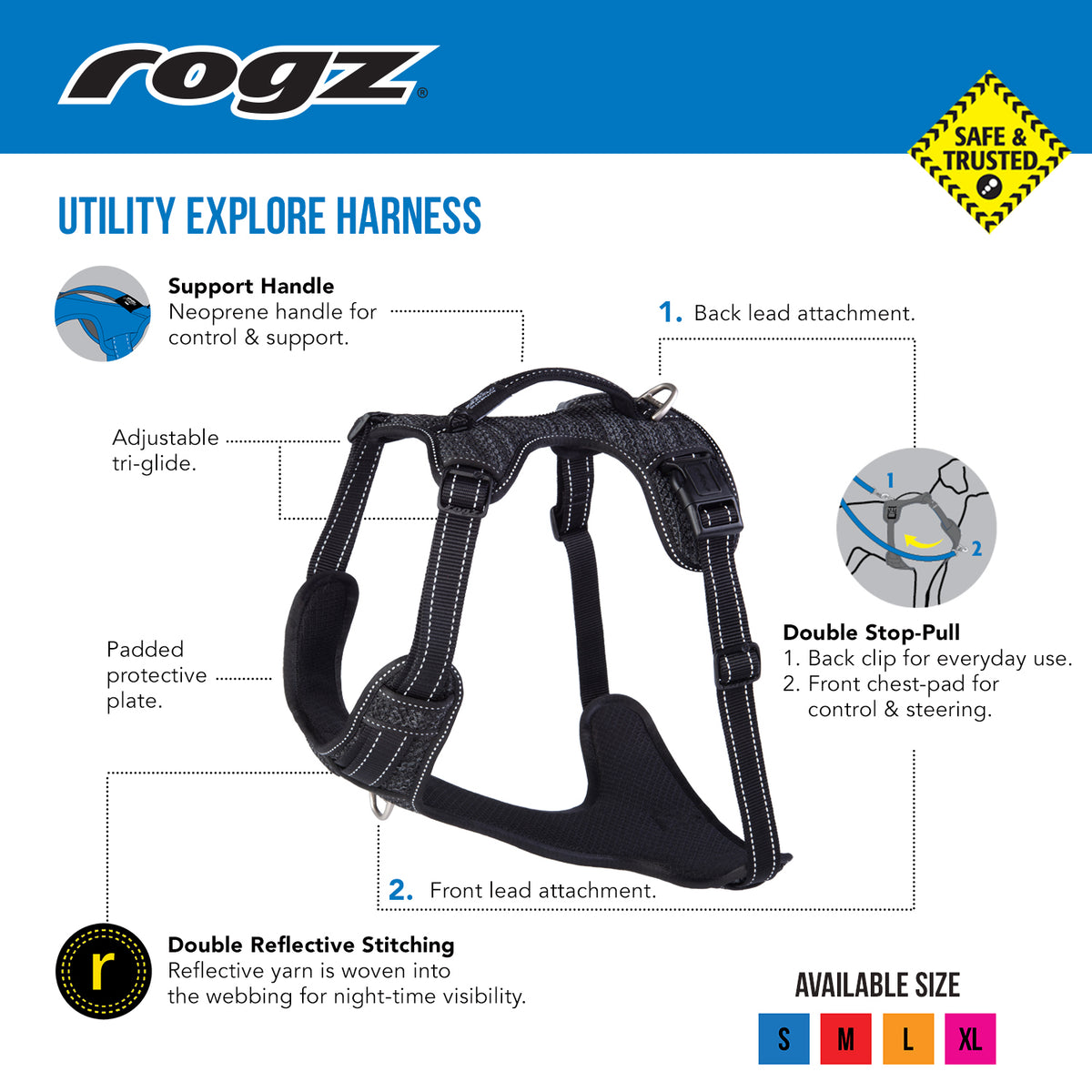 Rogz Explore Padded Harness