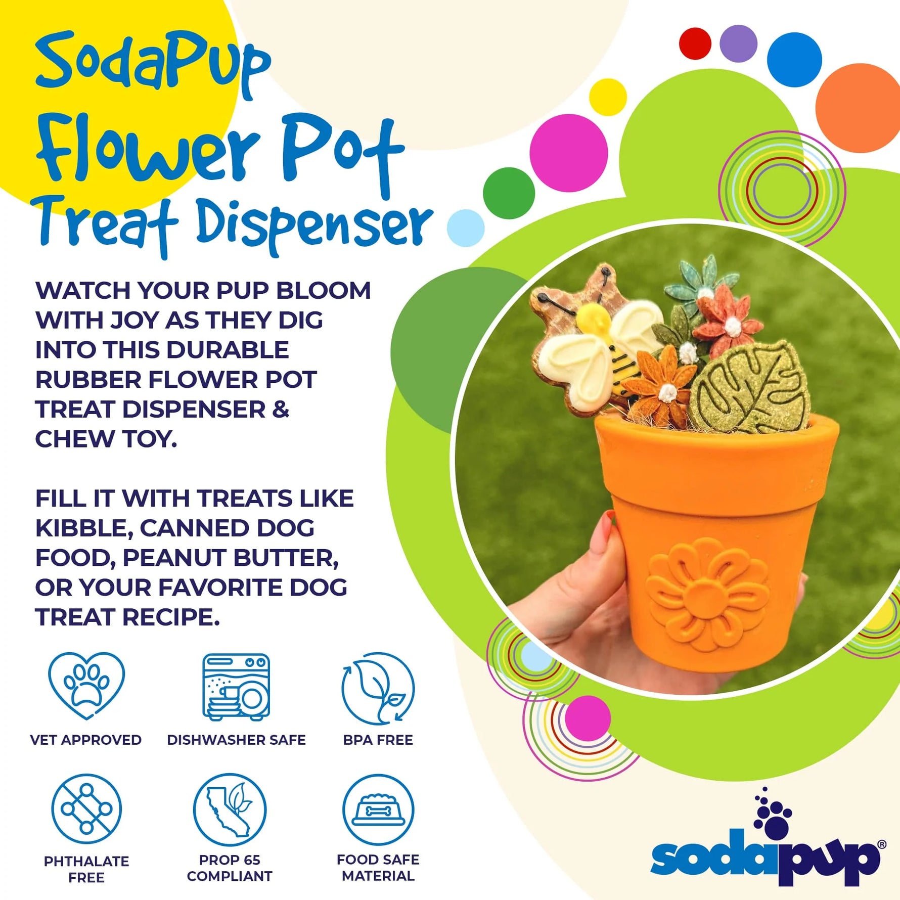 SodaPup Flower Pot Treat Dispenser