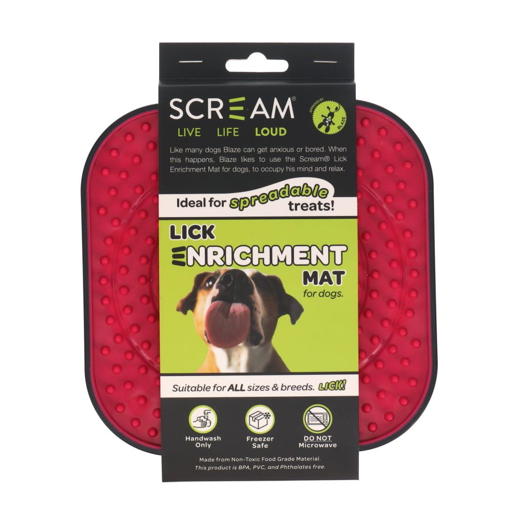 Scream Lick Enrichment Mat for Crates & Cages - Square