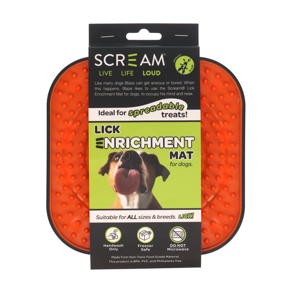 Scream Lick Enrichment Mat for Crates & Cages - Square