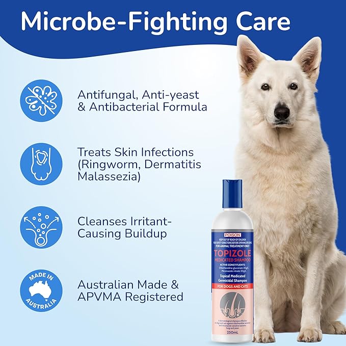 Topizole Medicated Shampoo for Dogs & Cats