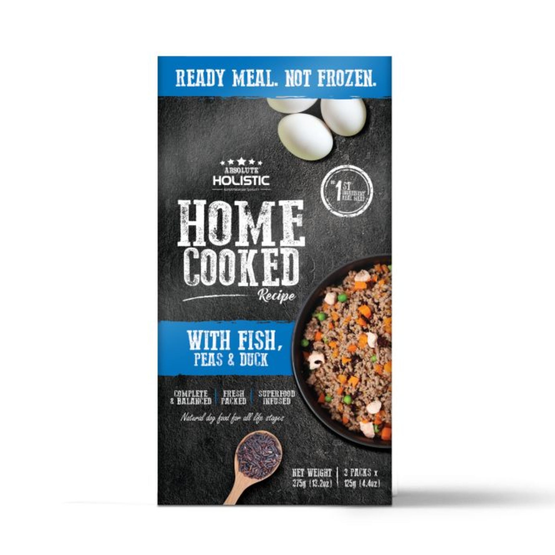 Absolute Holistic Home Cooked Recipe Fish, Pea & Duck
