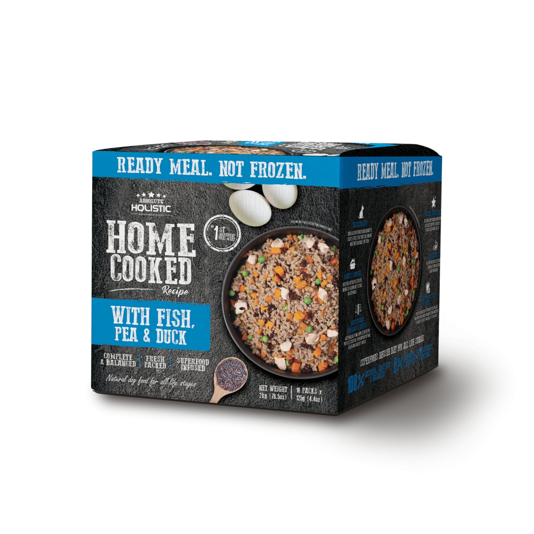Absolute Holistic Home Cooked Recipe Fish, Pea & Duck