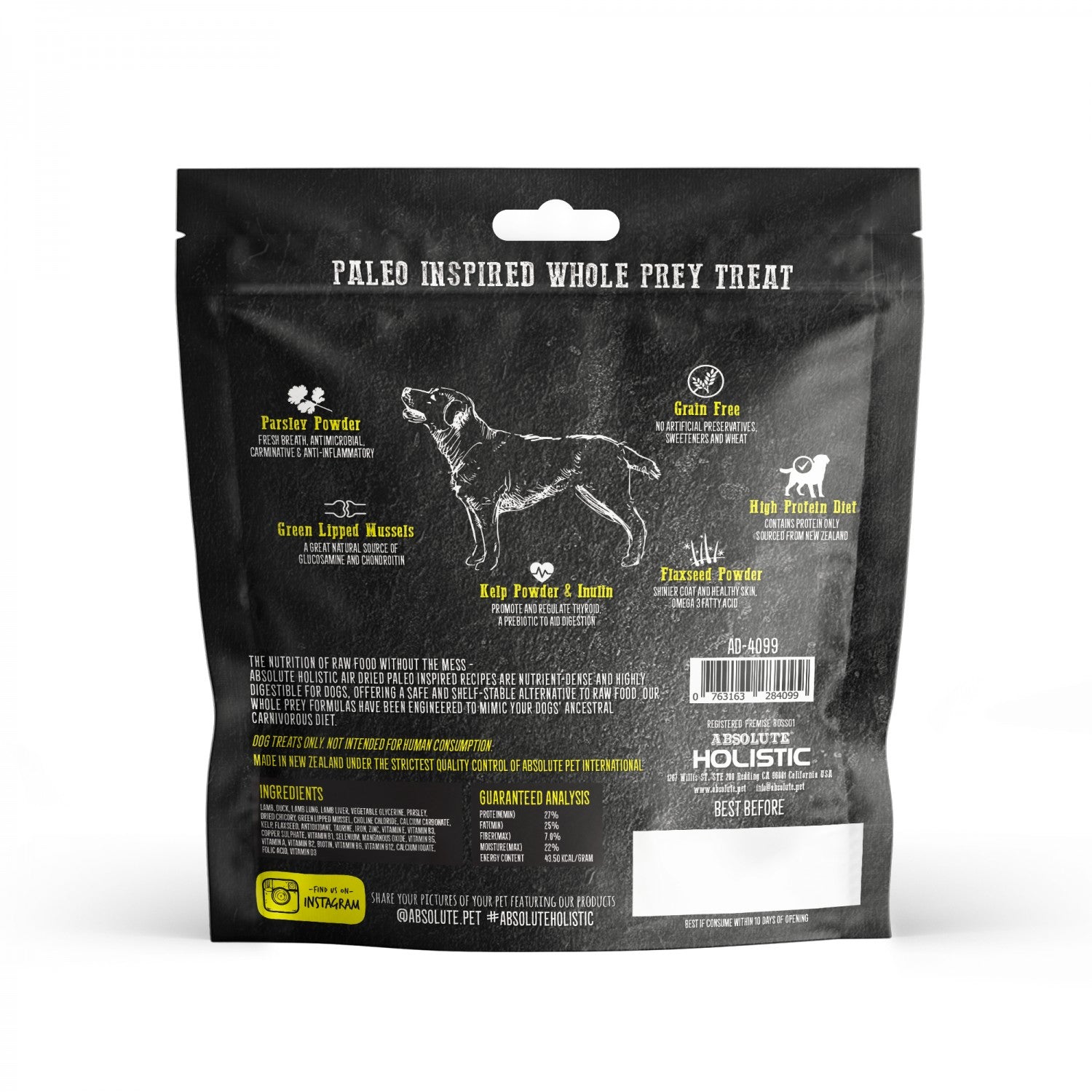 Absolute Holistic Lamb & Duck Confit Dog Treats 200g