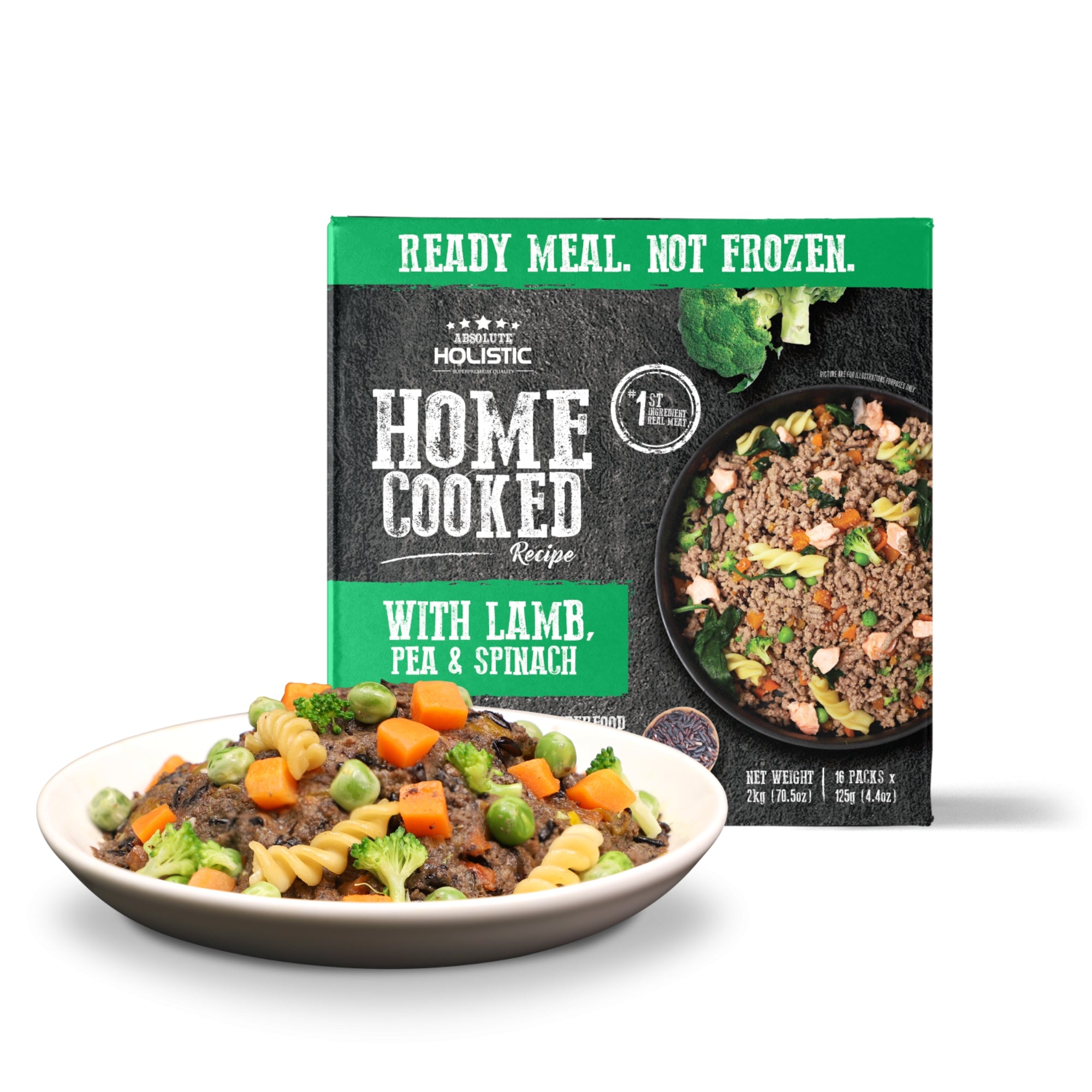 Absolute Holistic Home Cooked Recipe Lamb, Pea & Spinach