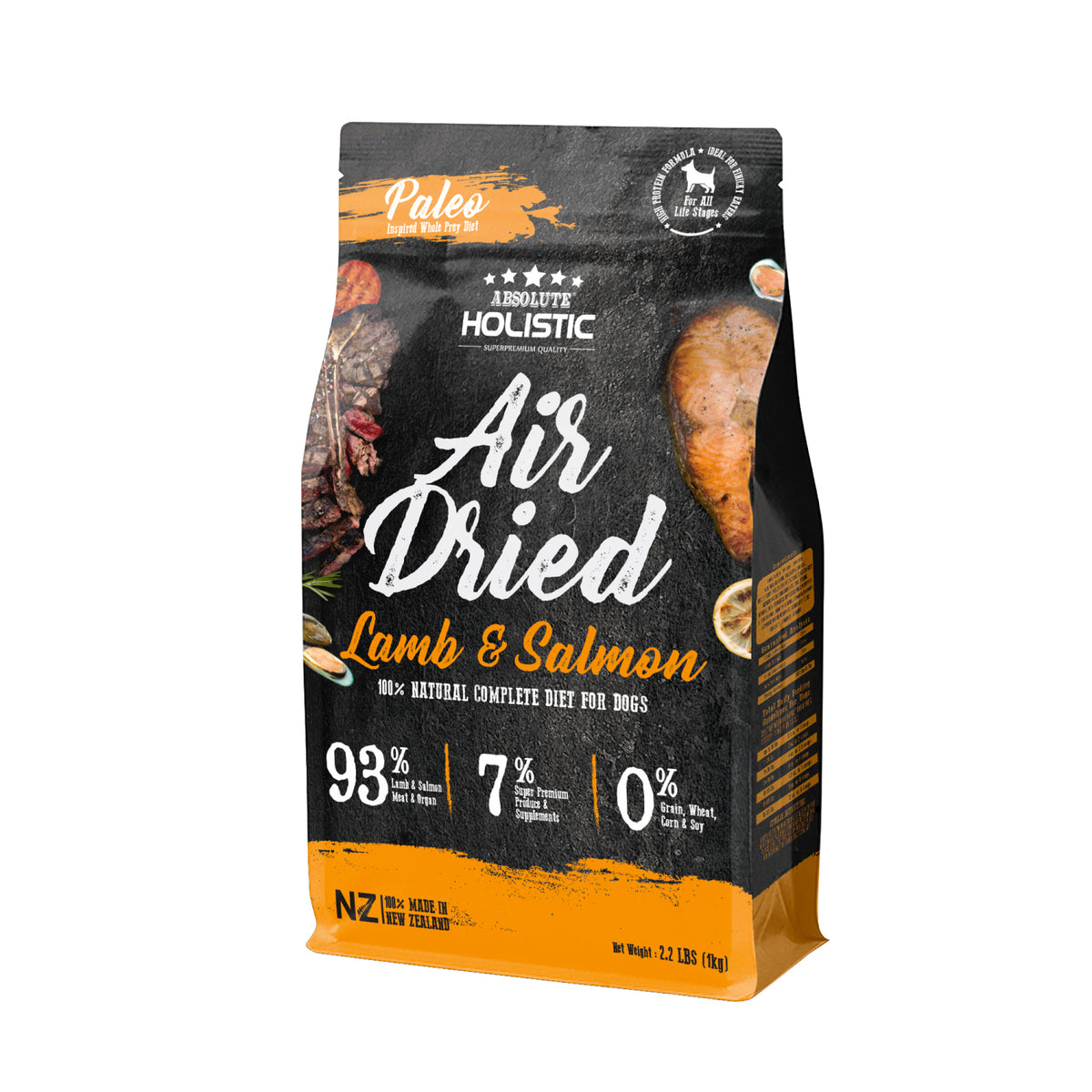 Absolute Holistic Air Dried Dog Food - Lamb &amp; Salmon 1kg