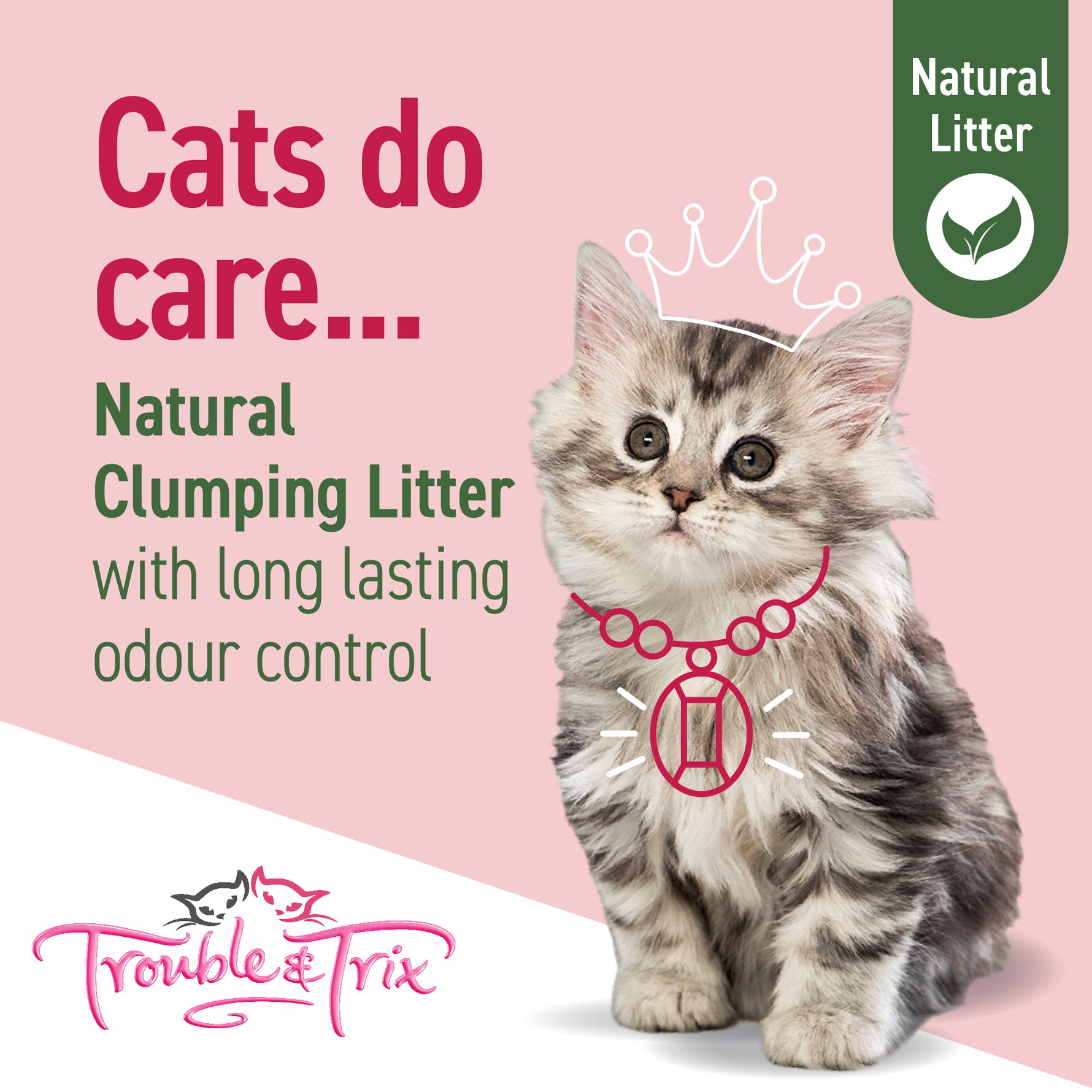 Trouble & Trix Tofu Cherry Blossom Scent Clumping Cat Litter Pellets 10L