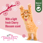 Trouble & Trix Tofu Cherry Blossom Scent Clumping Cat Litter Pellets 10L