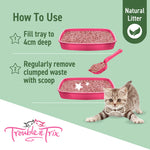 Trouble & Trix Tofu Cherry Blossom Scent Clumping Cat Litter Pellets 10L