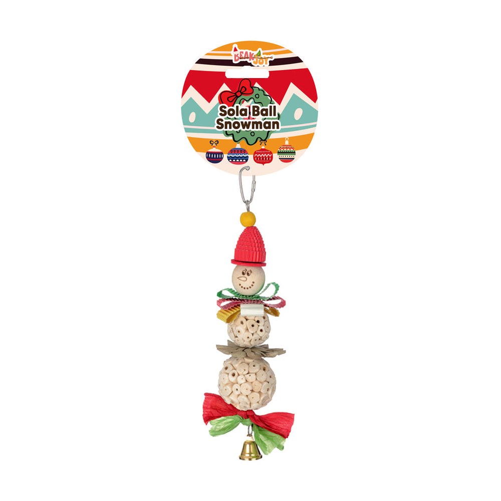 BeakJoy Sola Ball Snowman bird toy
