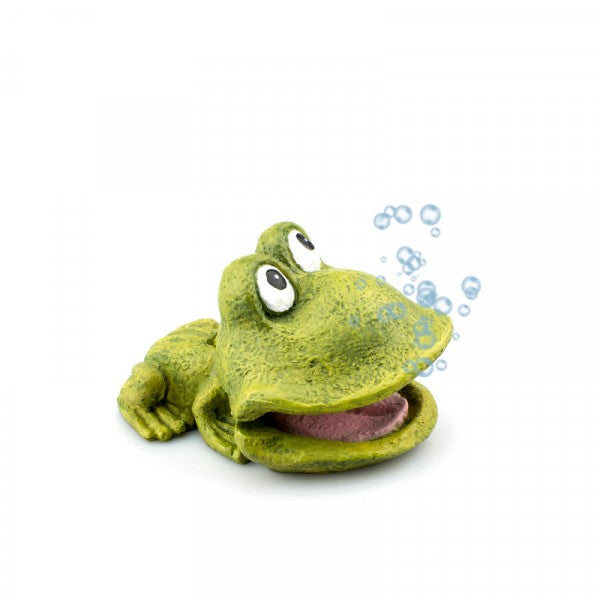 Bioscape Green Bubbler Frog Aquarium Ornament