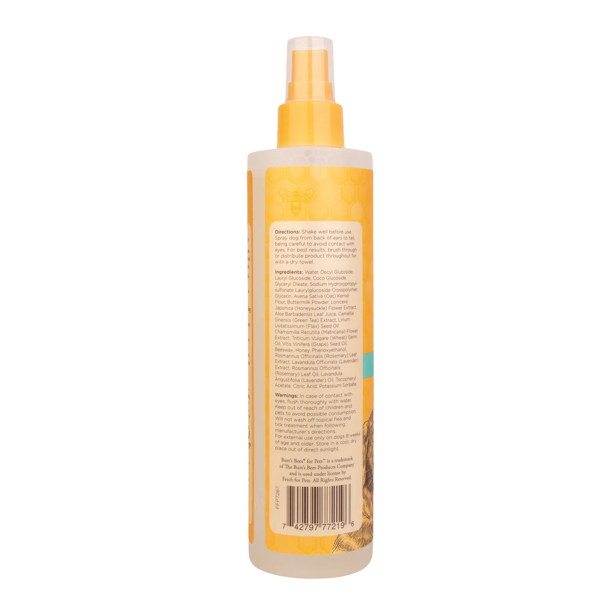 Burt's Bees Itch Soothing Spray with Honeysuckle for Dogs 296mL