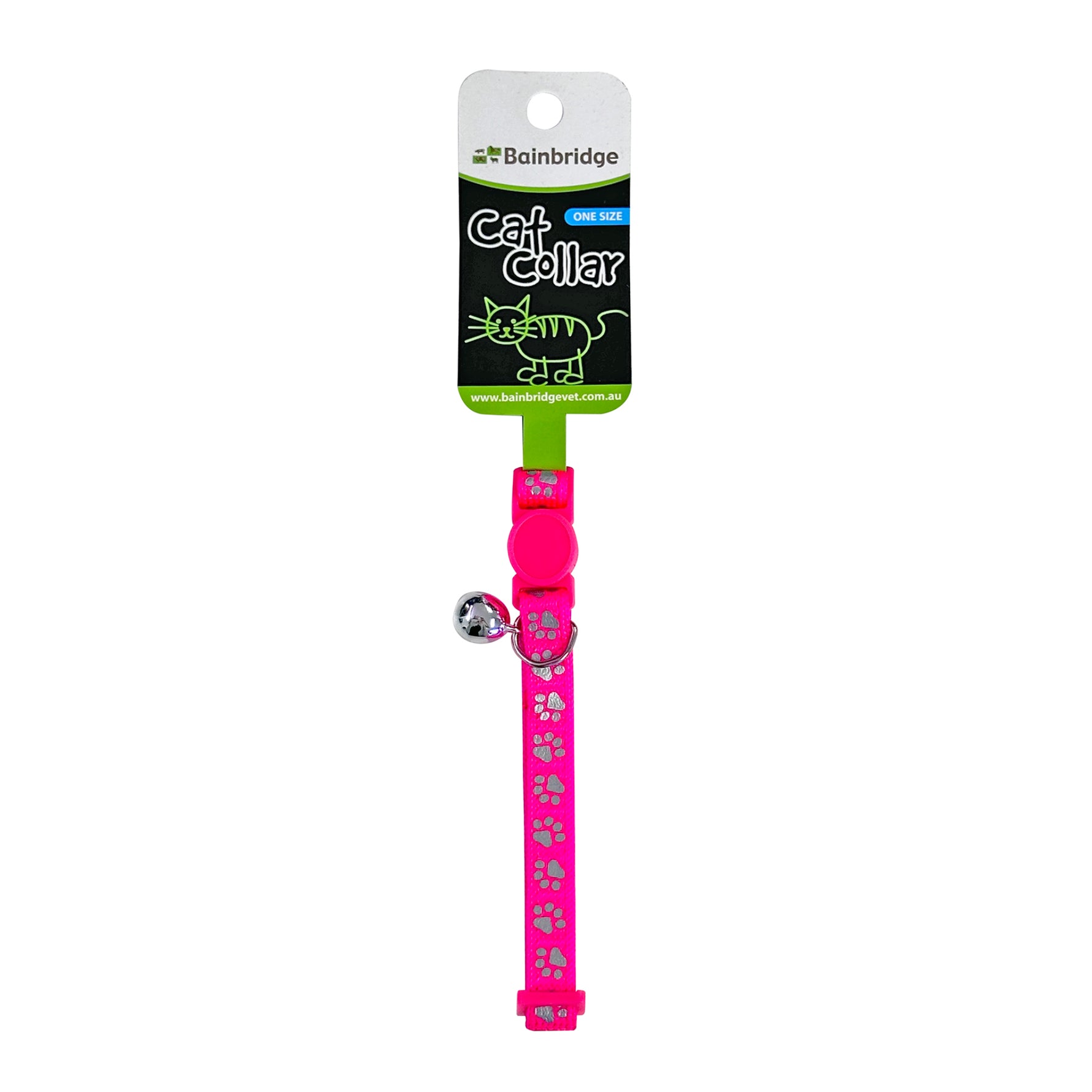 Reflective Paw Print Cat Collar