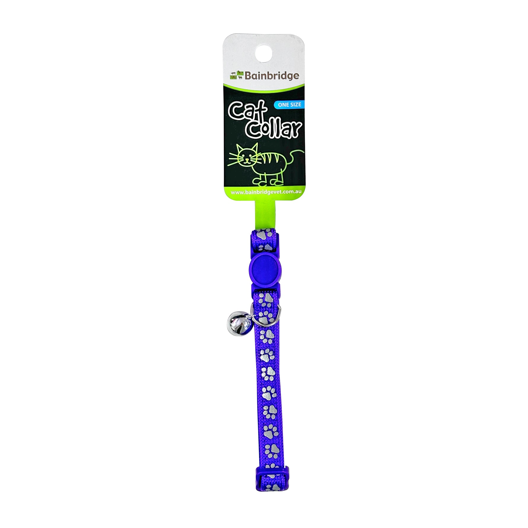 Reflective Paw Print Cat Collar