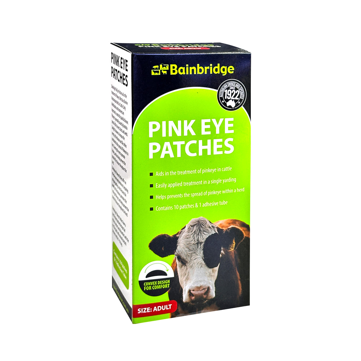 Bainbridge Pink Eye Patch Kit - 10 Pack with Adhesive